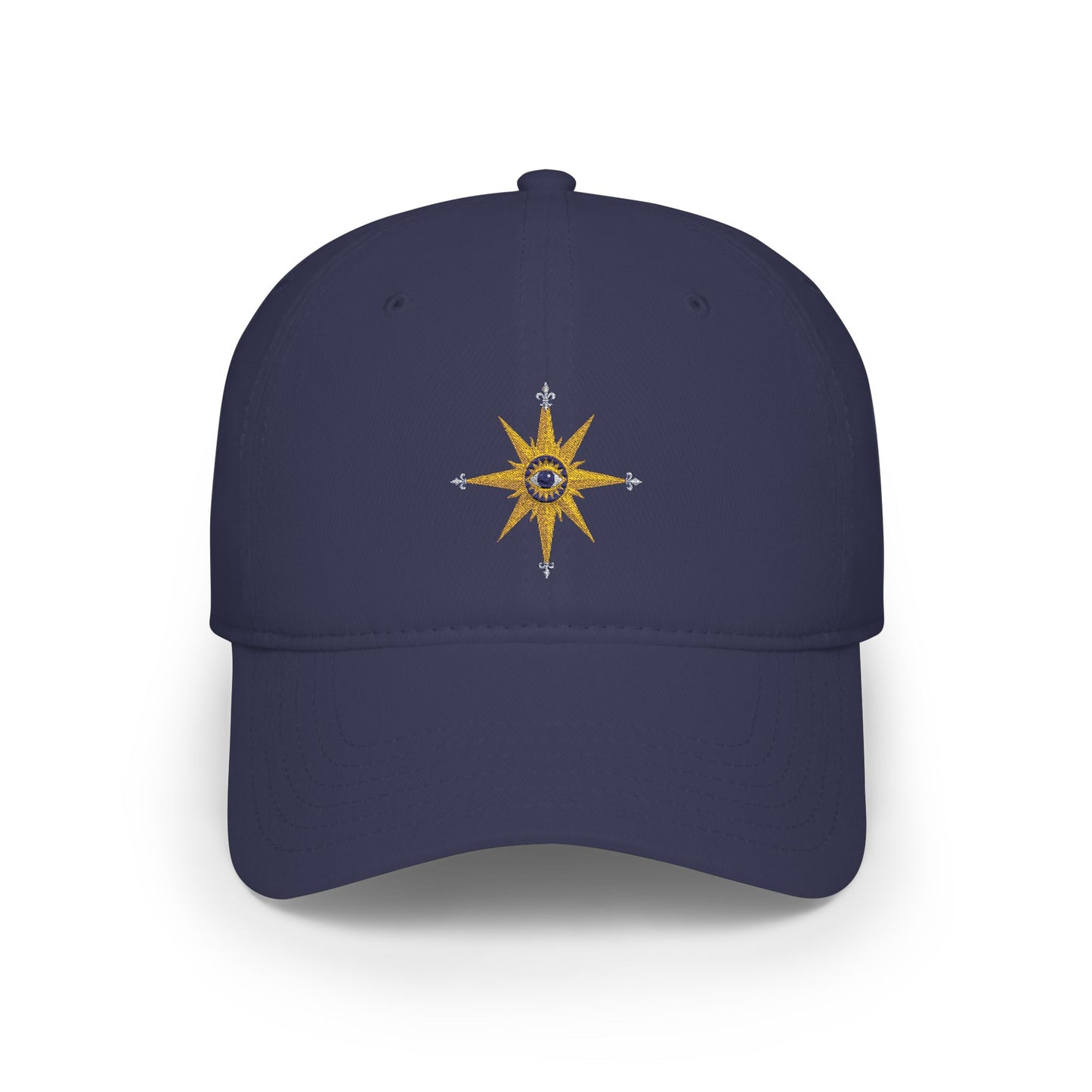 Reanne Dupris Compass Low Profile Cap — Golden Compass Rose Embroidered Hat
