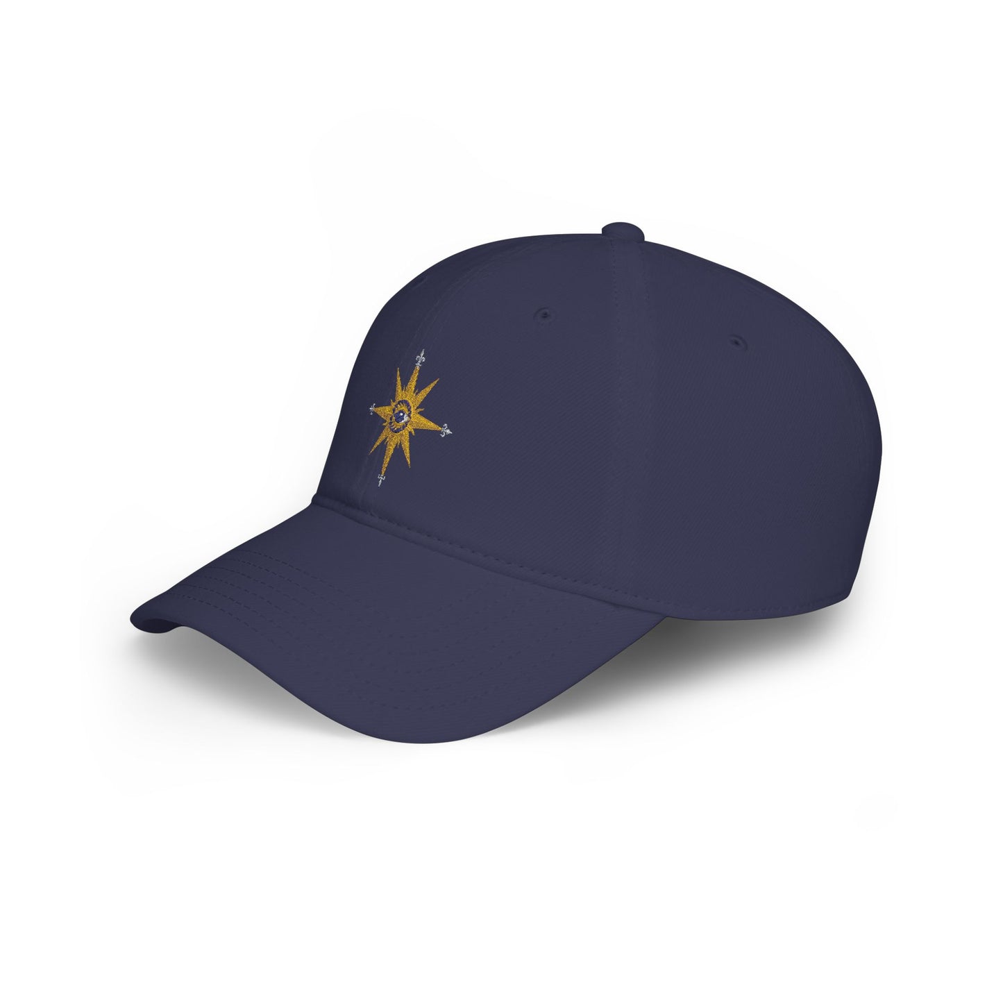 Reanne Dupris Compass Low Profile Cap — Golden Compass Rose Embroidered Hat