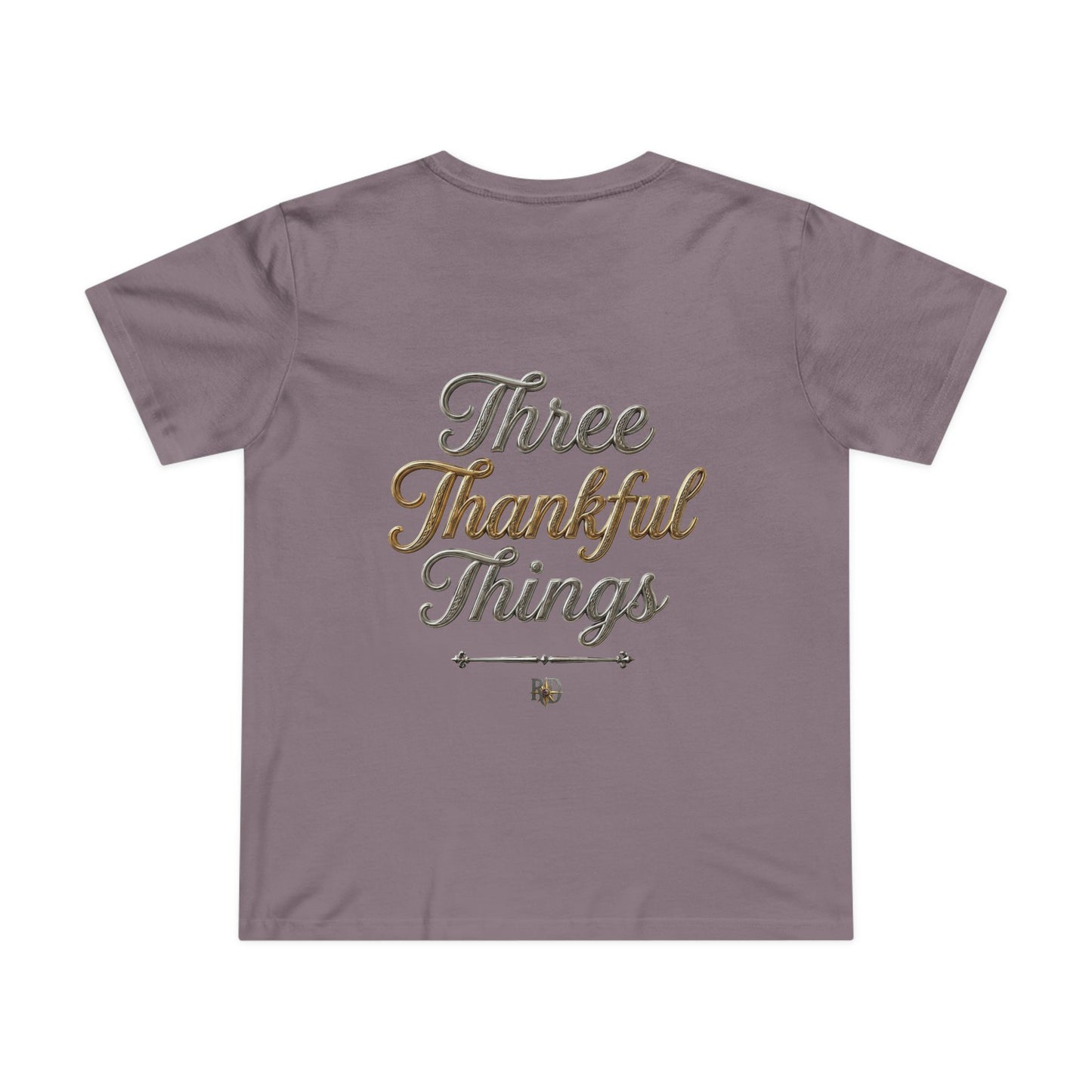 "Three Thankful Things" Women’s Maple Tee