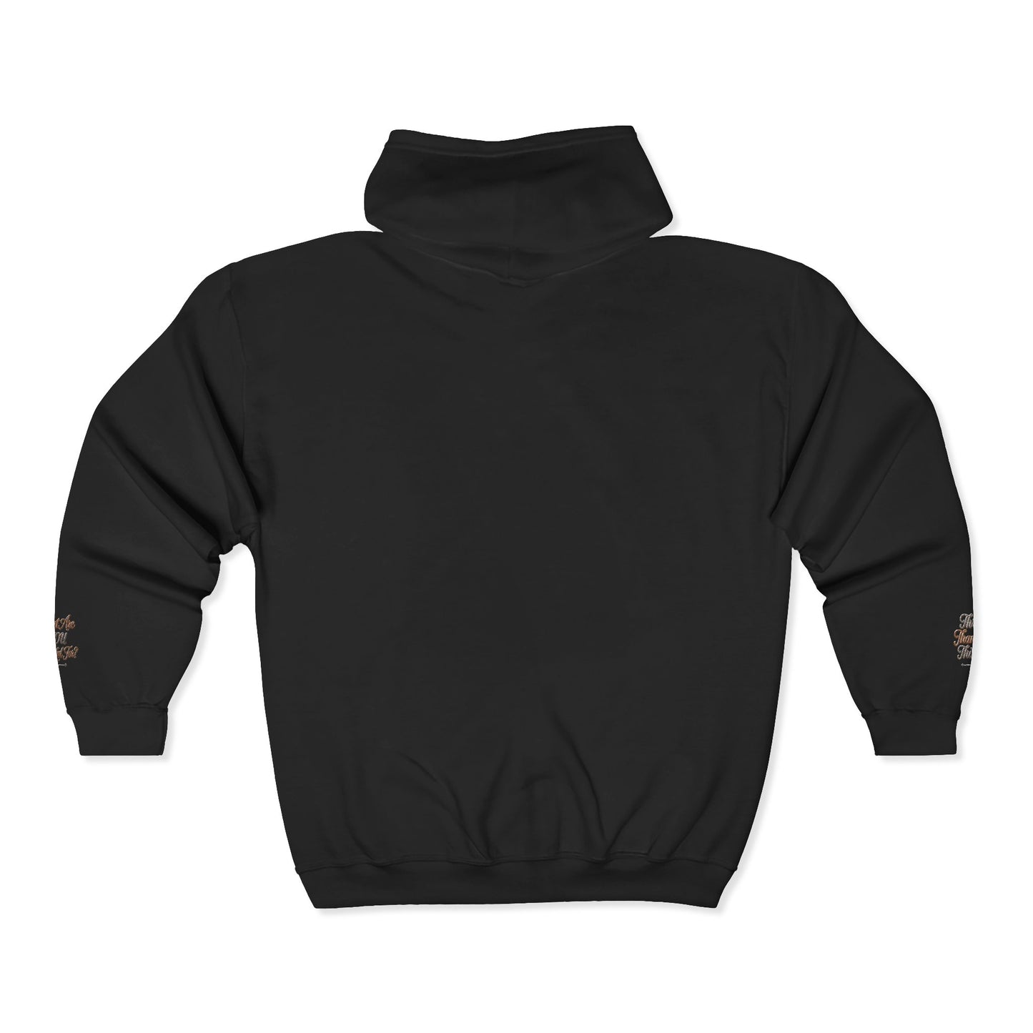 Reanne Dupris Embroidered with Three Thankful Things on sleeves Zip Hoodie —
