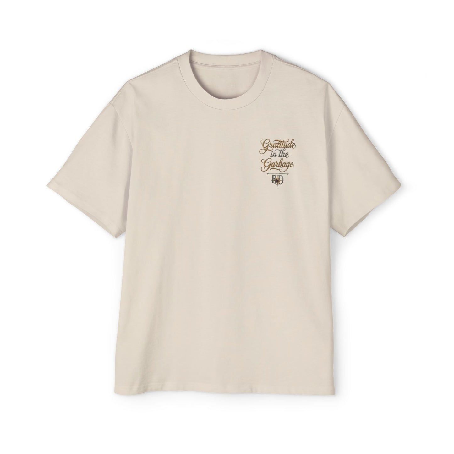 Gratitude in the Garbage Oversized Tee — Men's Graphic T‑Shirt