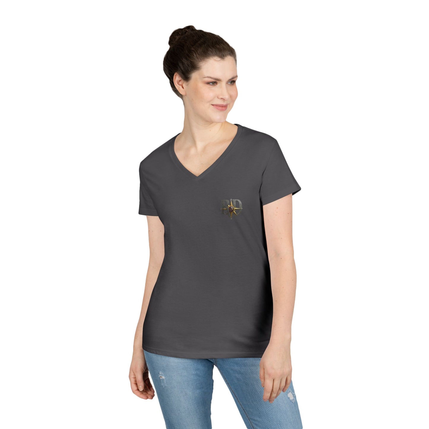 Reanne Dupris Compass  V-Neck Tee —