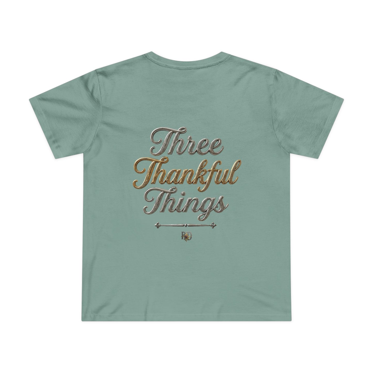 "Three Thankful Things" Women’s Maple Tee