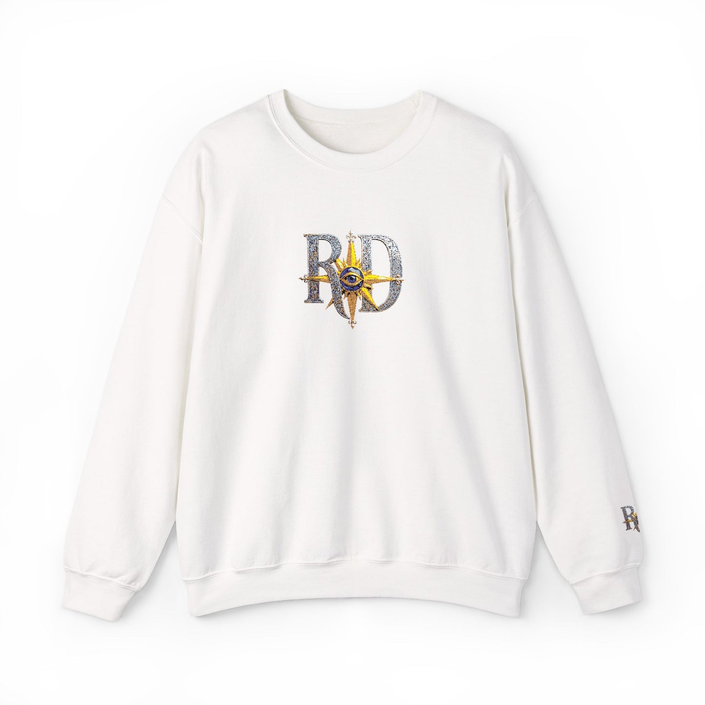 Reanne Dupris Embroidered Crewneck Sweatshirt with embroidered sleeves