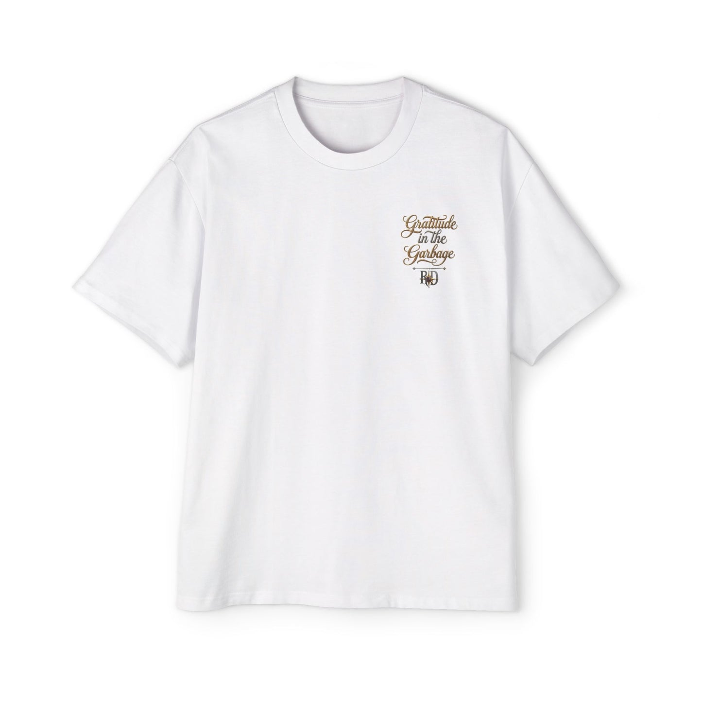 Gratitude in the Garbage Oversized Tee — Men's Graphic T‑Shirt