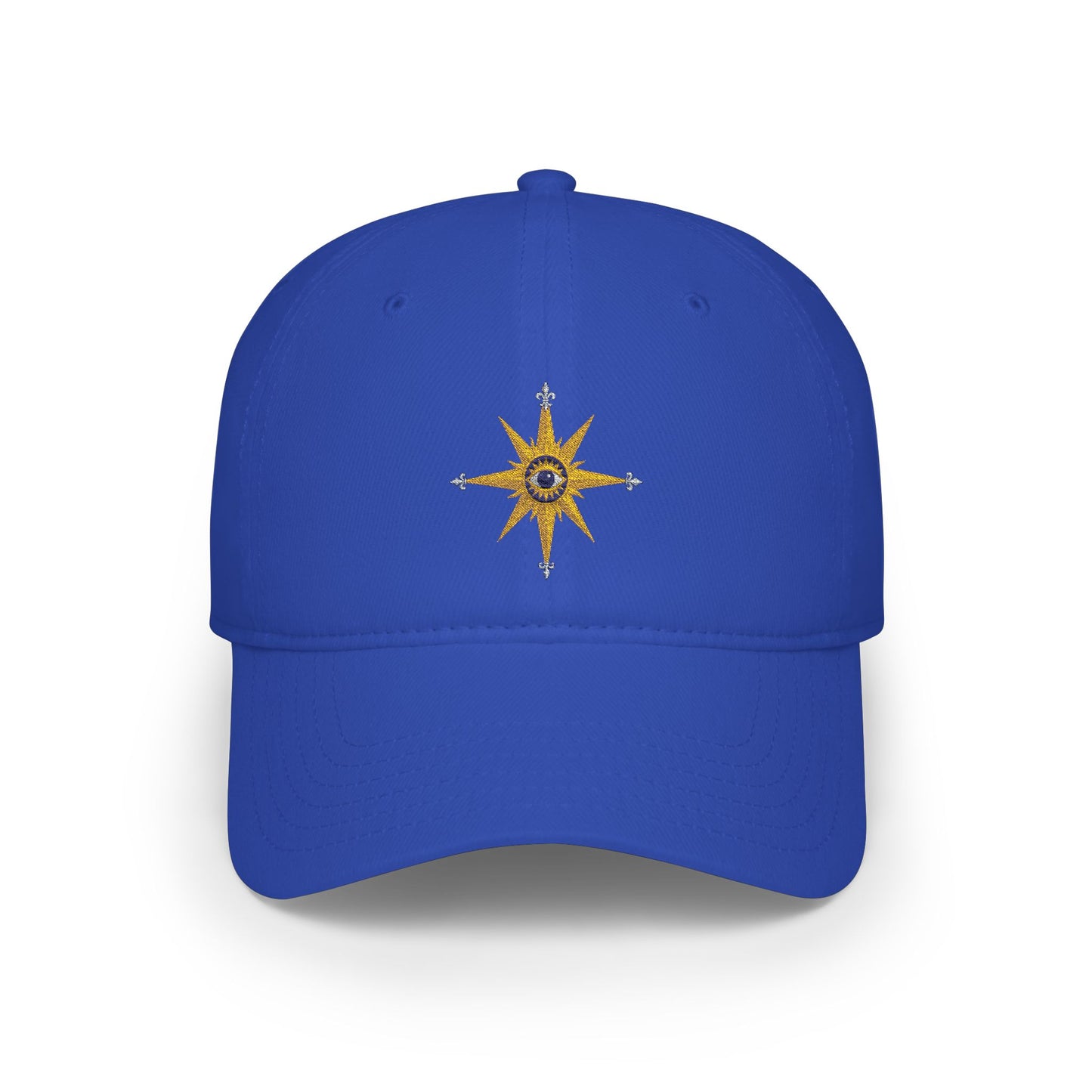 Reanne Dupris Compass Low Profile Cap — Golden Compass Rose Embroidered Hat