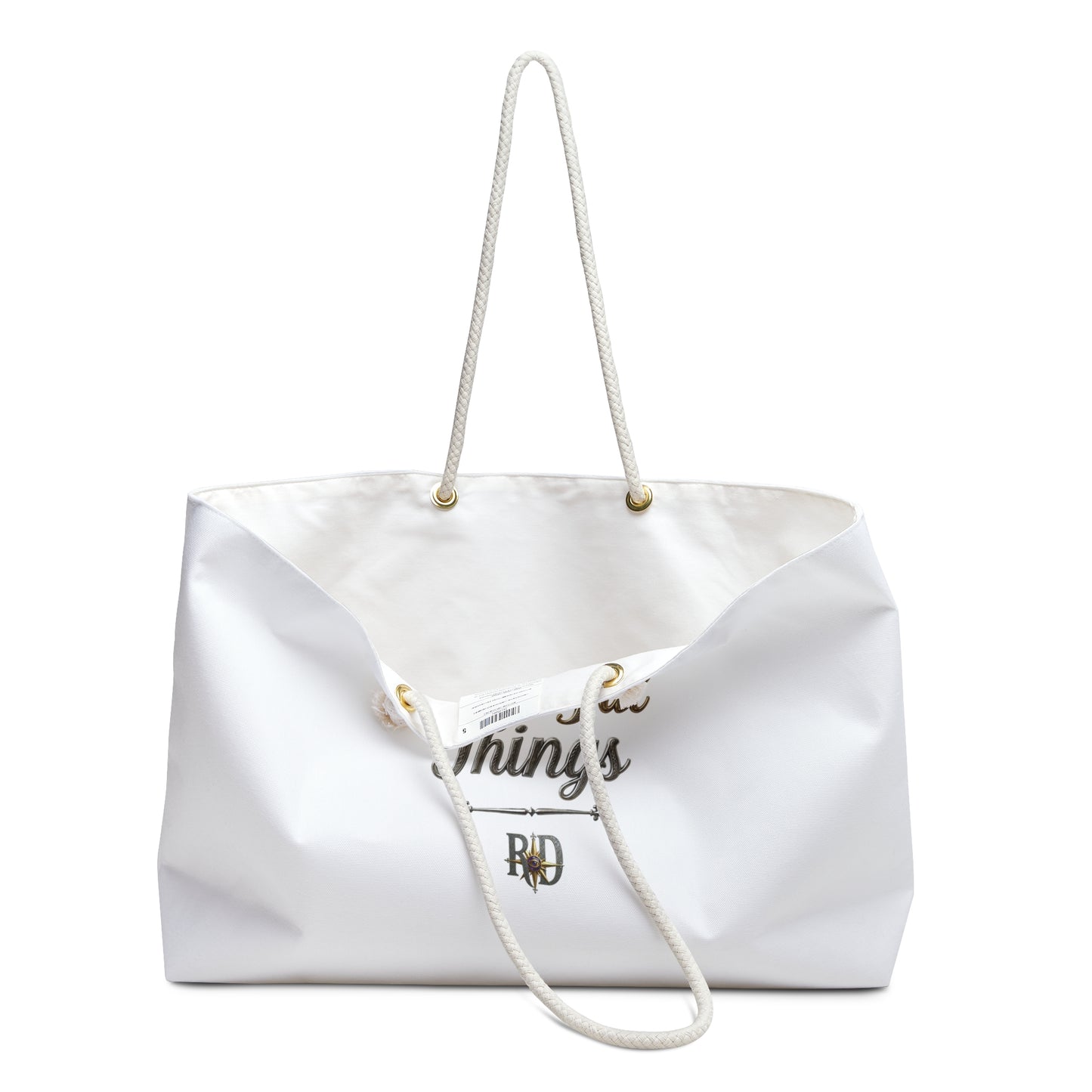 Weekender Bag — "Three Thankful Things / What Are You Thankful For?" Canvas Travel Tote