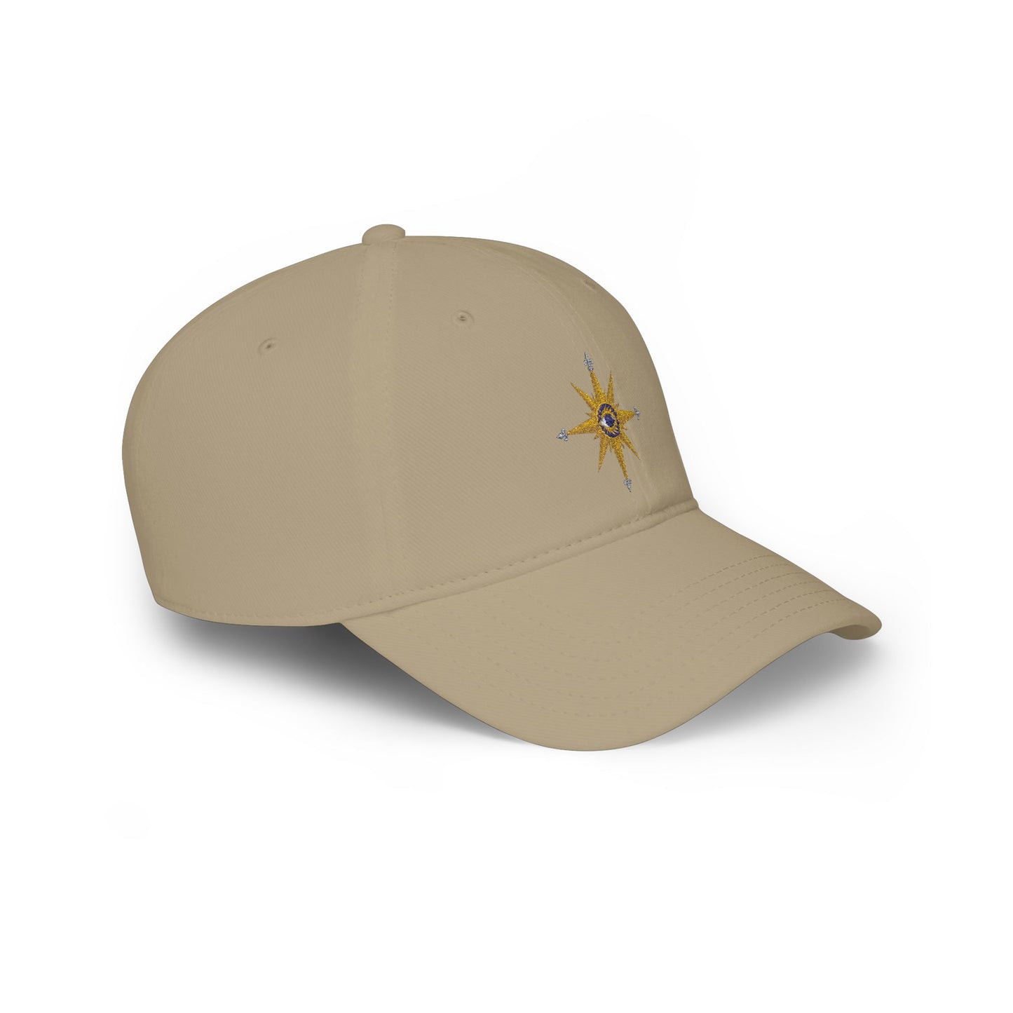 Reanne Dupris Compass Low Profile Cap — Golden Compass Rose Embroidered Hat