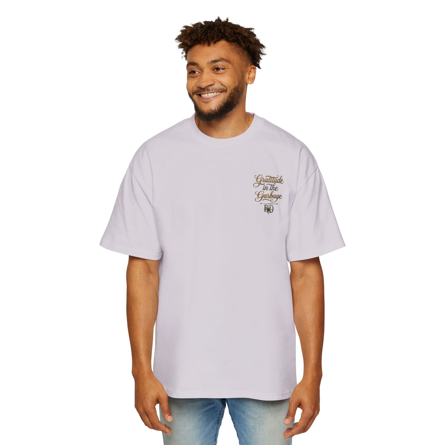 Gratitude in the Garbage Oversized Tee — Men's Graphic T‑Shirt
