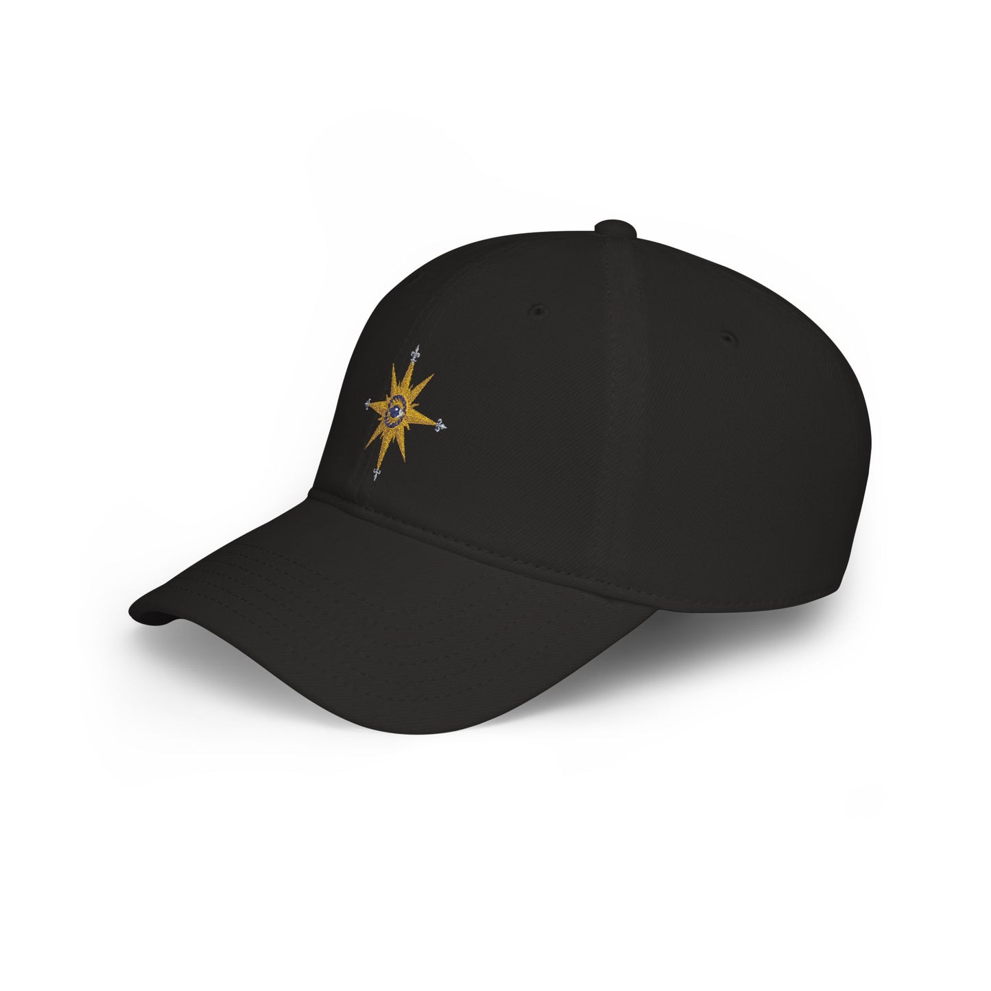 Reanne Dupris Compass Low Profile Cap — Golden Compass Rose Embroidered Hat