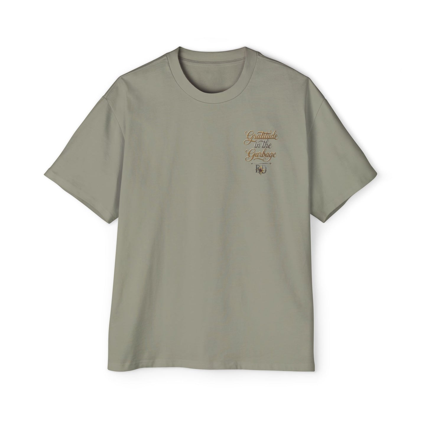 Gratitude in the Garbage Oversized Tee — Men's Graphic T‑Shirt
