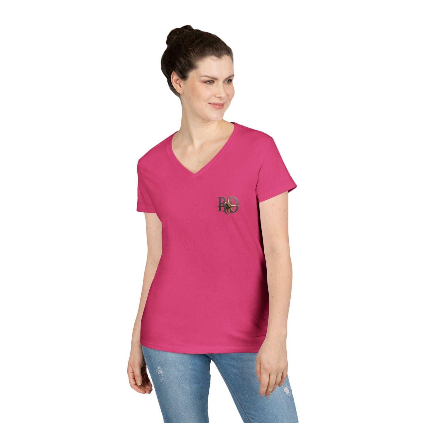Reanne Dupris Compass  V-Neck Tee —