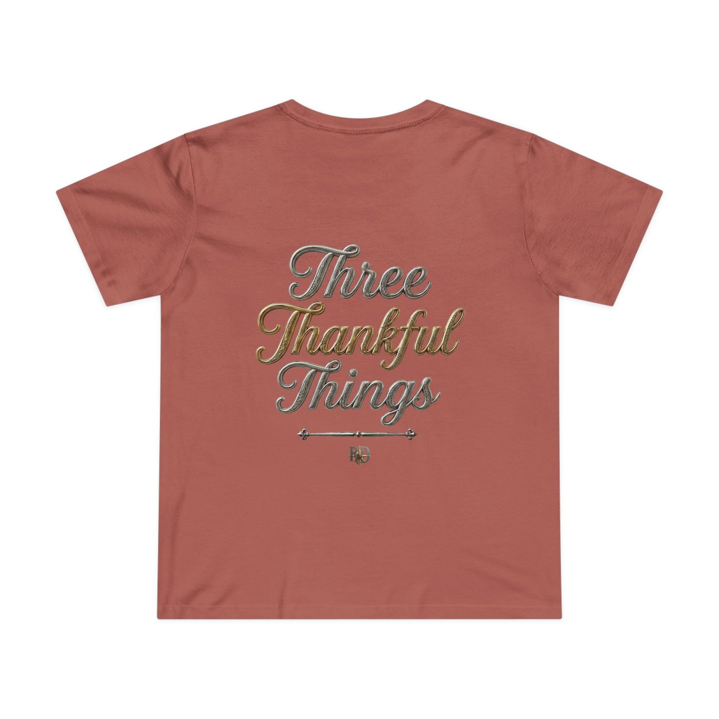 "Three Thankful Things" Women’s Maple Tee