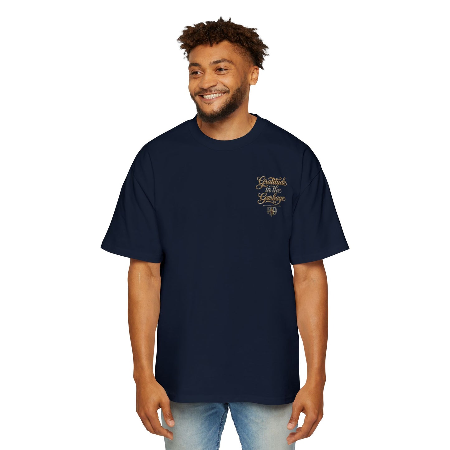 Gratitude in the Garbage Oversized Tee — Men's Graphic T‑Shirt