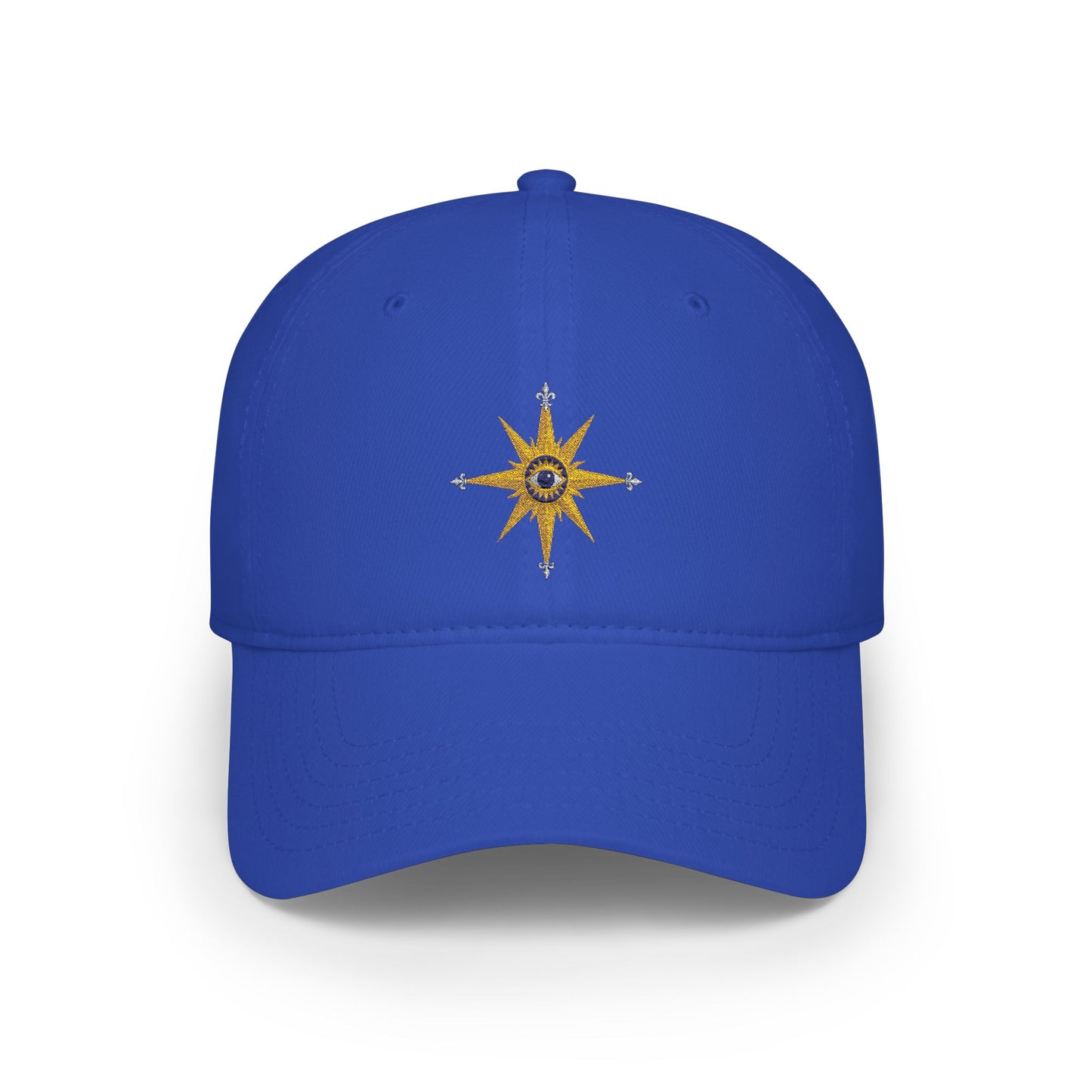 Reanne Dupris Compass Low Profile Cap — Golden Compass Rose Embroidered Hat