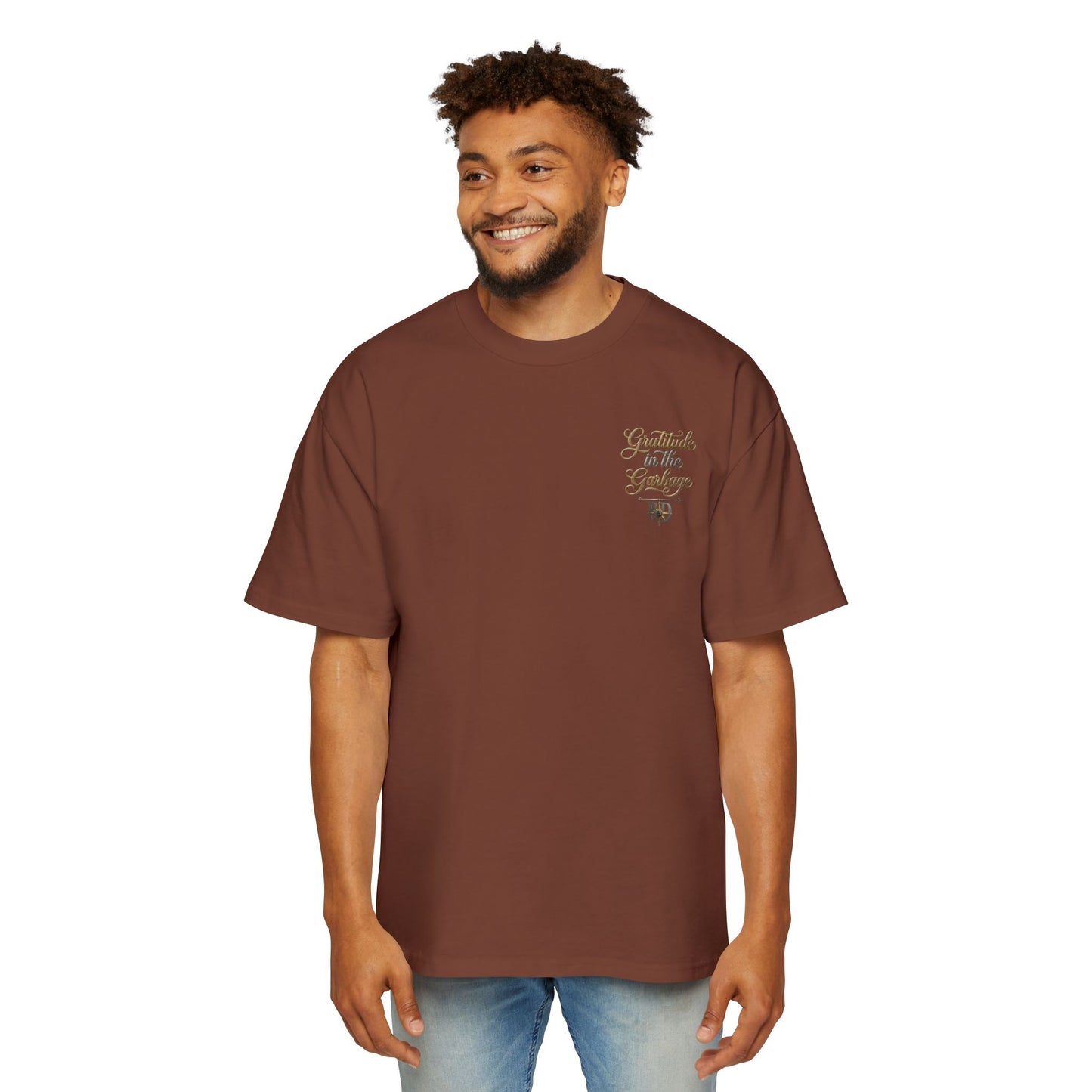 Gratitude in the Garbage Oversized Tee — Men's Graphic T‑Shirt