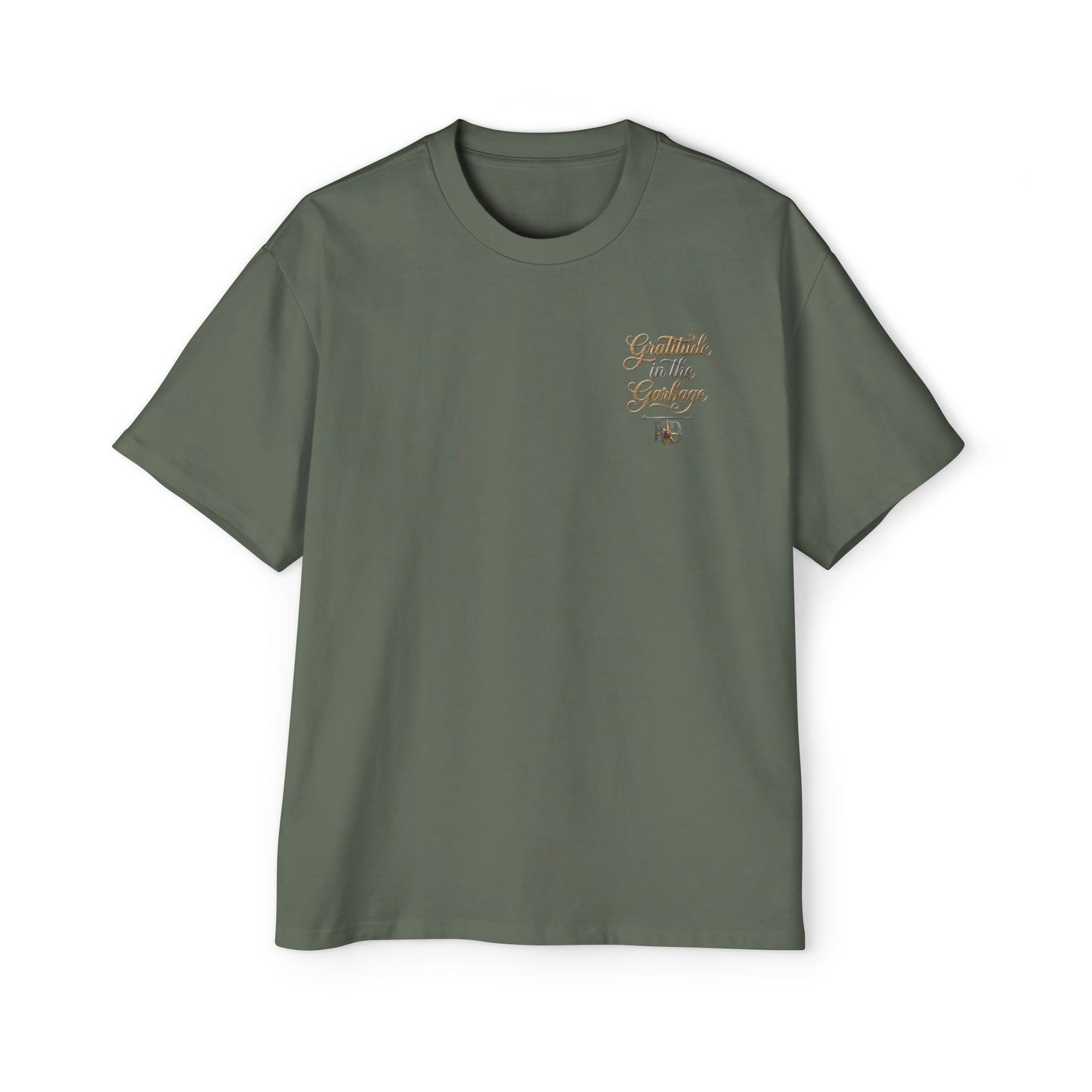 Gratitude in the Garbage Oversized Tee — Men's Graphic T‑Shirt