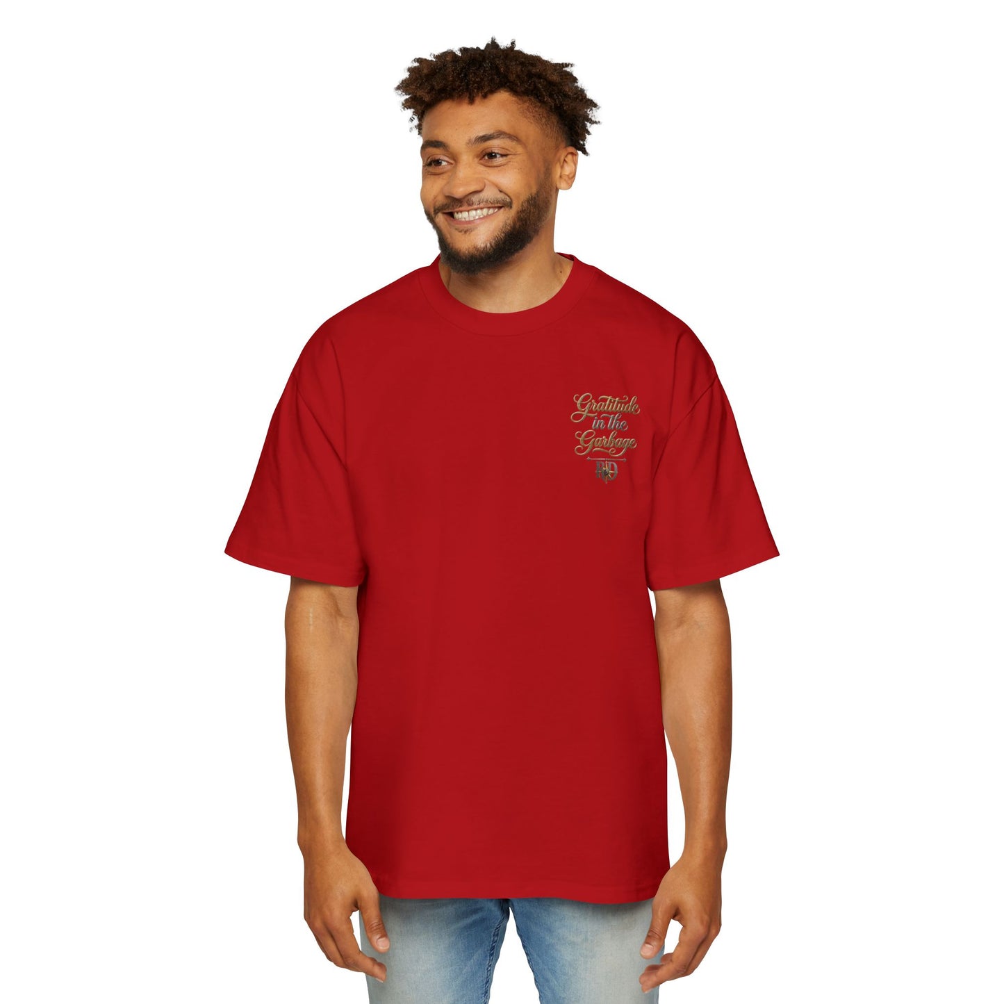 Gratitude in the Garbage Oversized Tee — Men's Graphic T‑Shirt