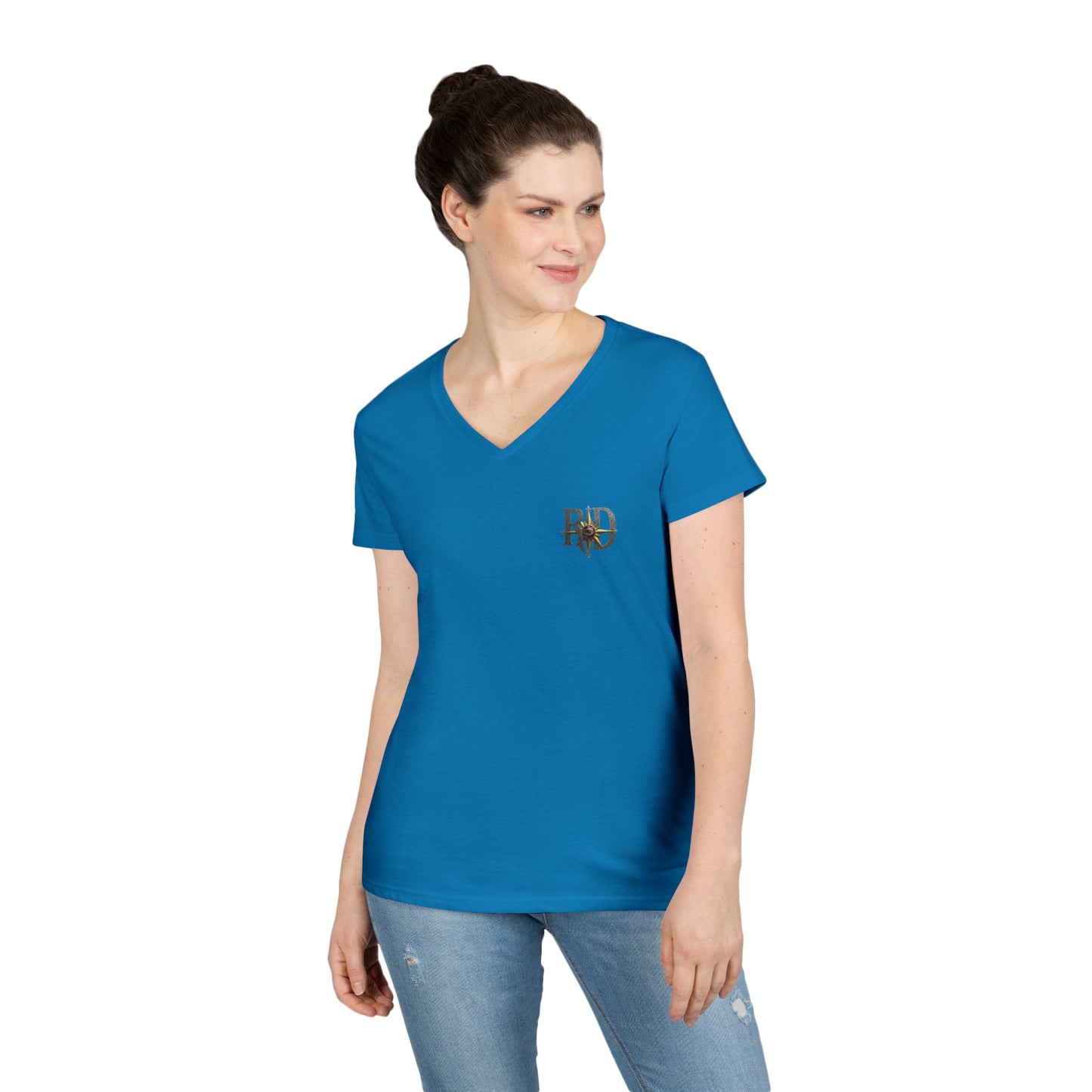 Reanne Dupris Compass  V-Neck Tee —