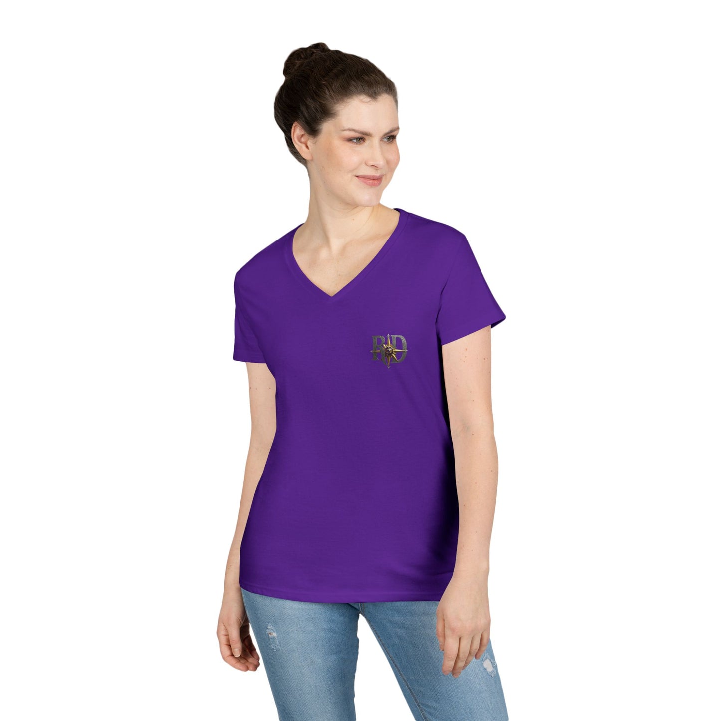 Reanne Dupris Compass  V-Neck Tee —