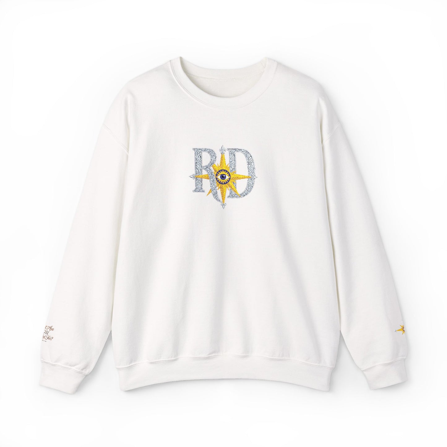 Reanne Dupris Embroidered Crewneck Sweatshirt with embroidered sleeves