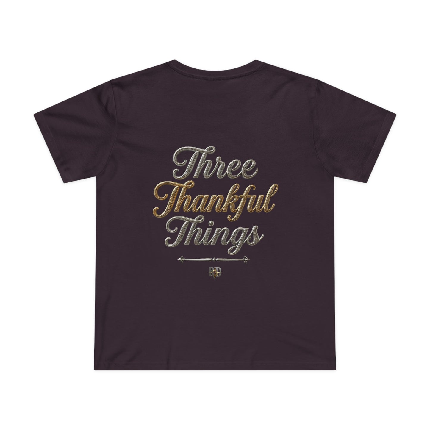 "Three Thankful Things" Women’s Maple Tee