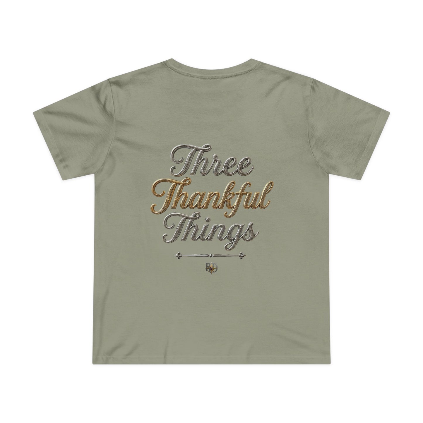 "Three Thankful Things" Women’s Maple Tee