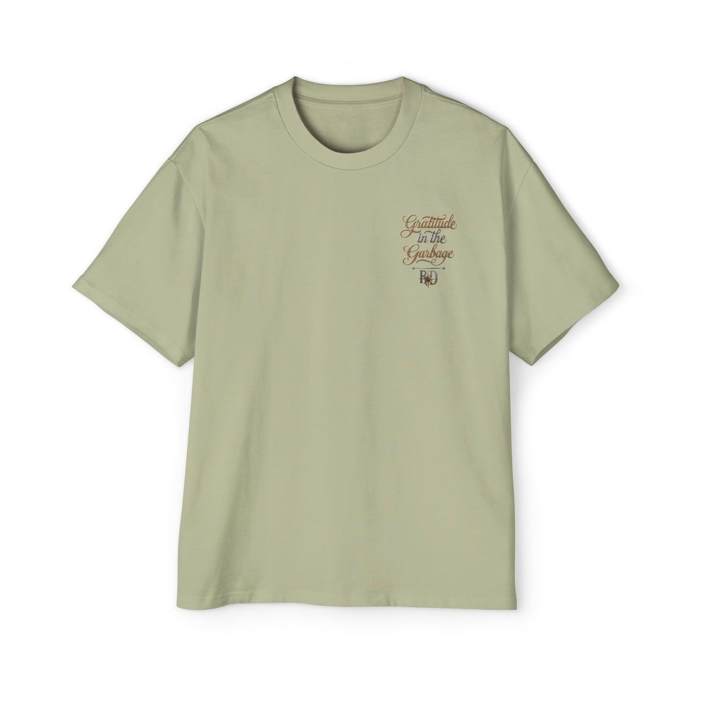 Gratitude in the Garbage Oversized Tee — Men's Graphic T‑Shirt