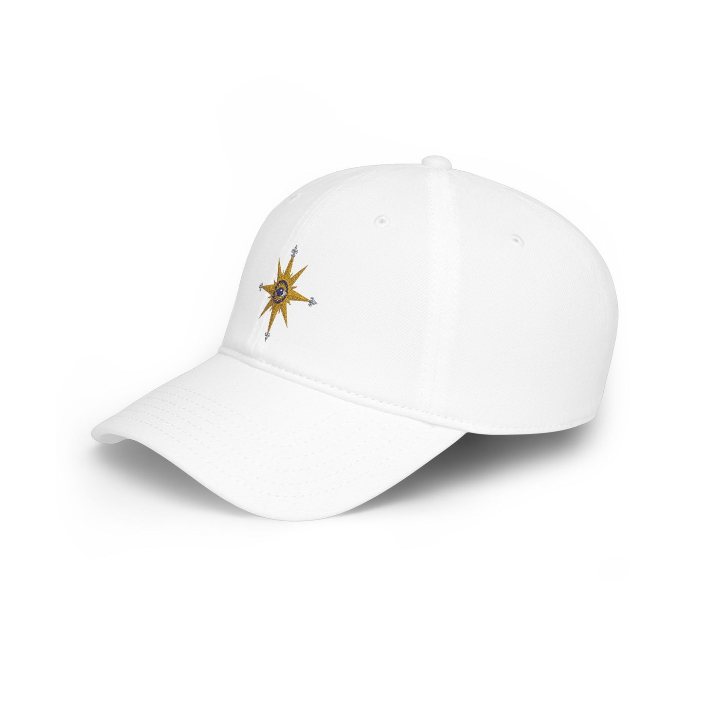 Reanne Dupris Compass Low Profile Cap — Golden Compass Rose Embroidered Hat