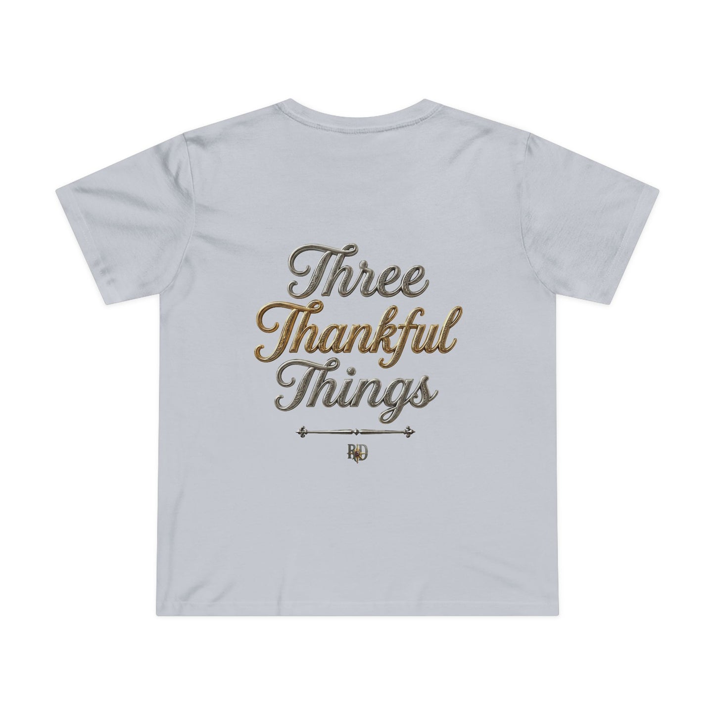 "Three Thankful Things" Women’s Maple Tee