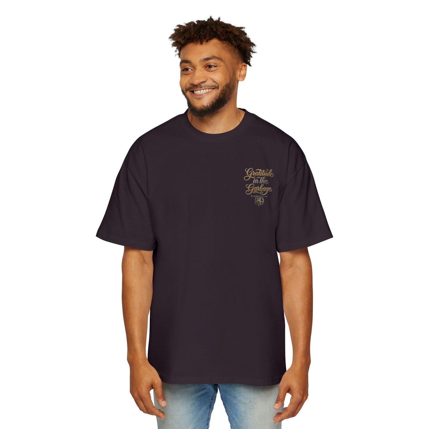 Gratitude in the Garbage Oversized Tee — Men's Graphic T‑Shirt