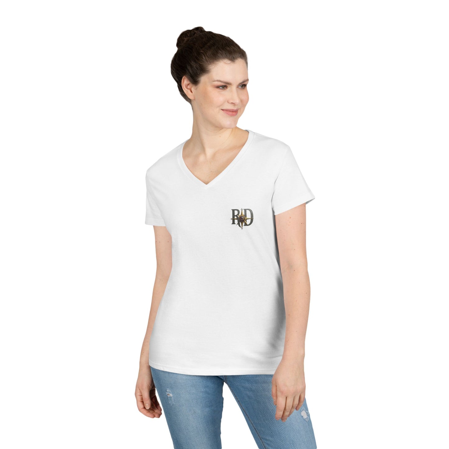 Reanne Dupris Compass  V-Neck Tee —