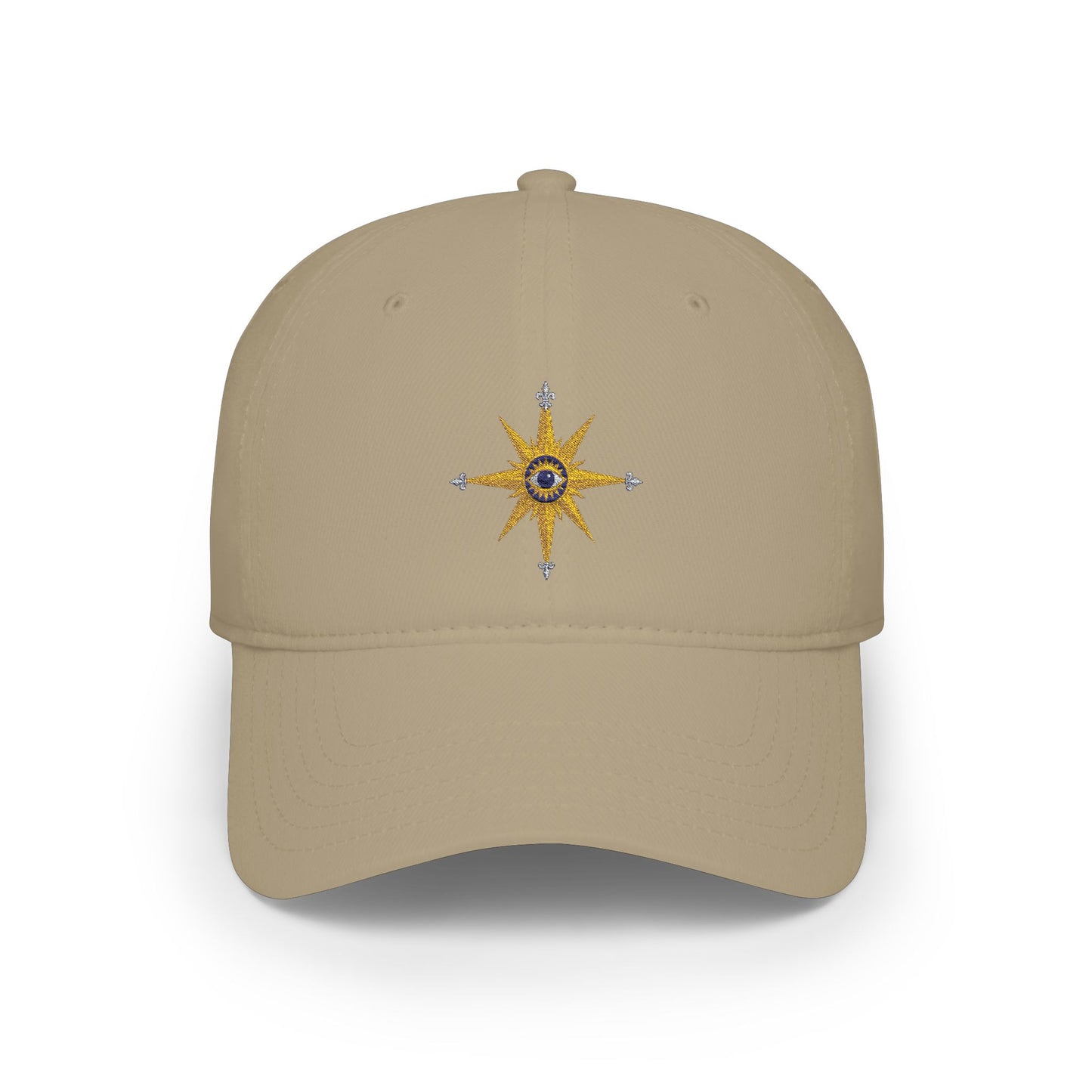 Reanne Dupris Compass Low Profile Cap — Golden Compass Rose Embroidered Hat