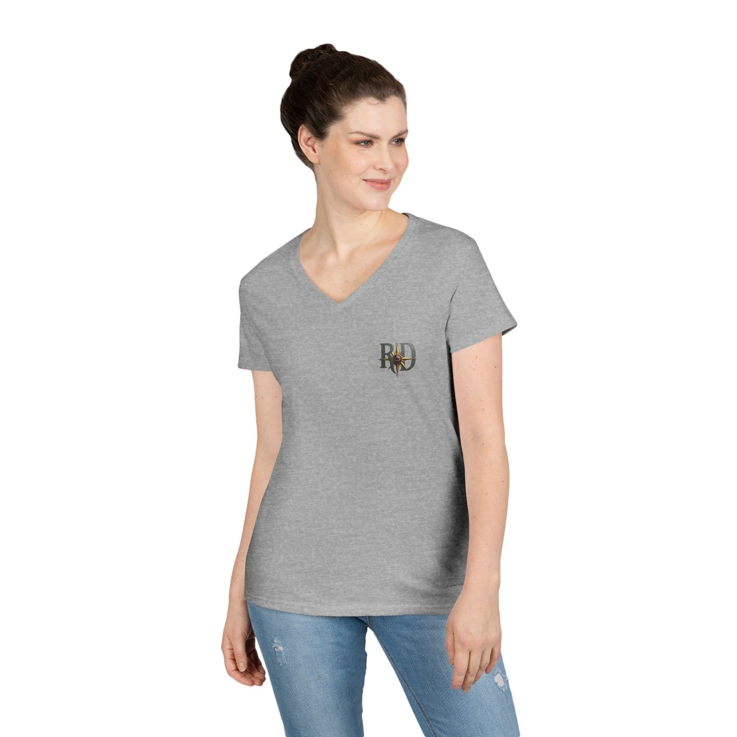 Reanne Dupris Compass  V-Neck Tee —