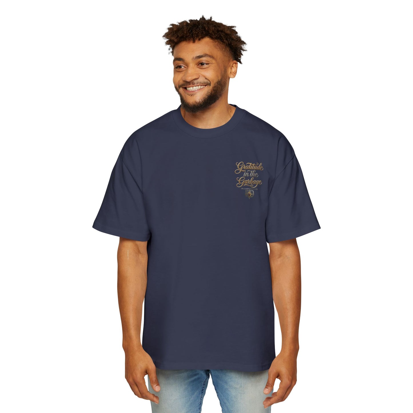 Gratitude in the Garbage Oversized Tee — Men's Graphic T‑Shirt