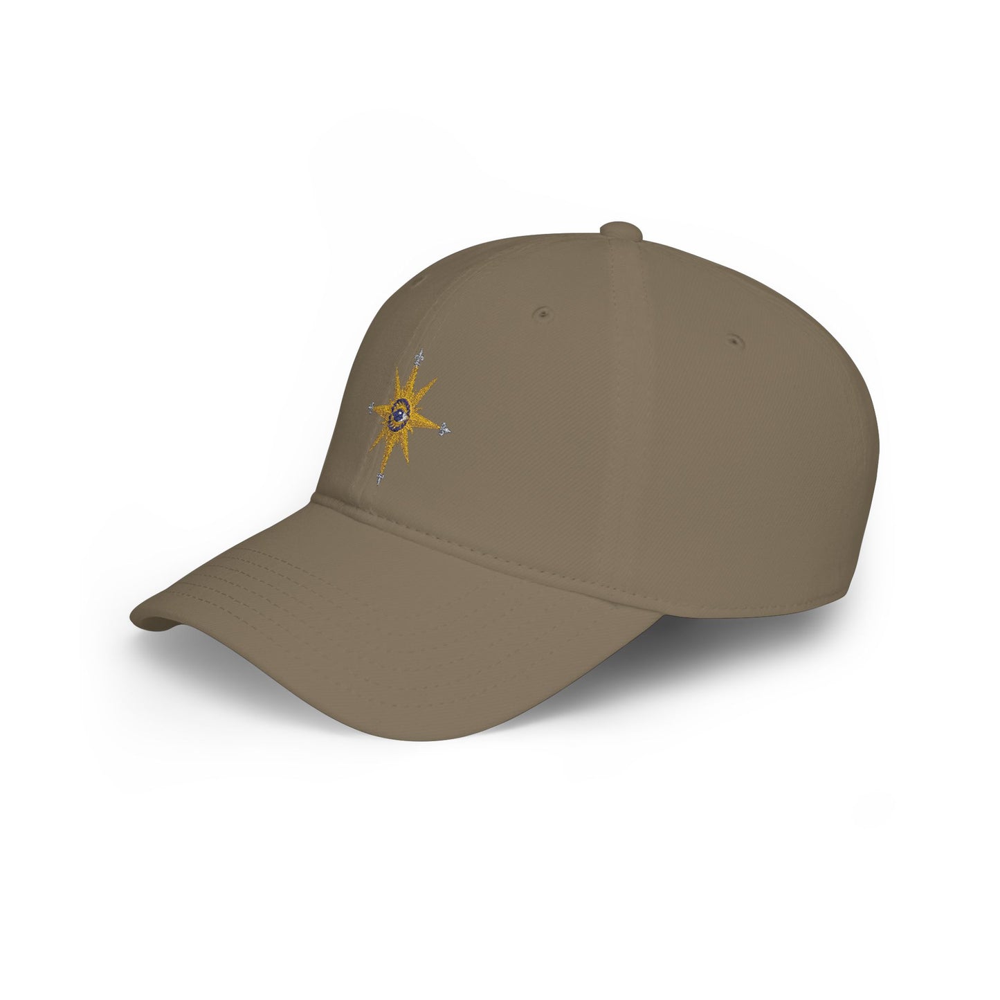 Reanne Dupris Compass Low Profile Cap — Golden Compass Rose Embroidered Hat