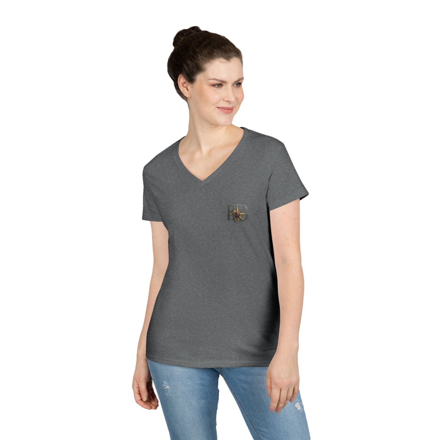 Reanne Dupris Compass  V-Neck Tee —