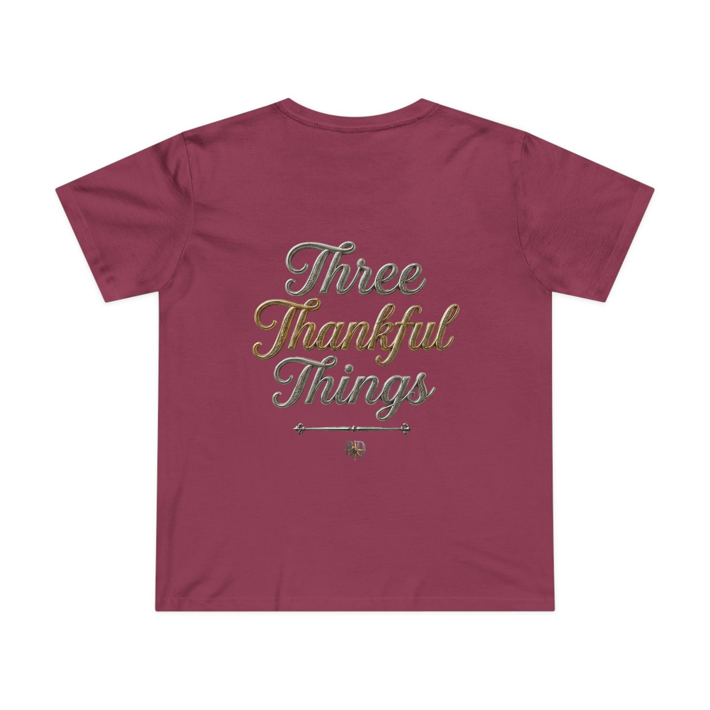"Three Thankful Things" Women’s Maple Tee