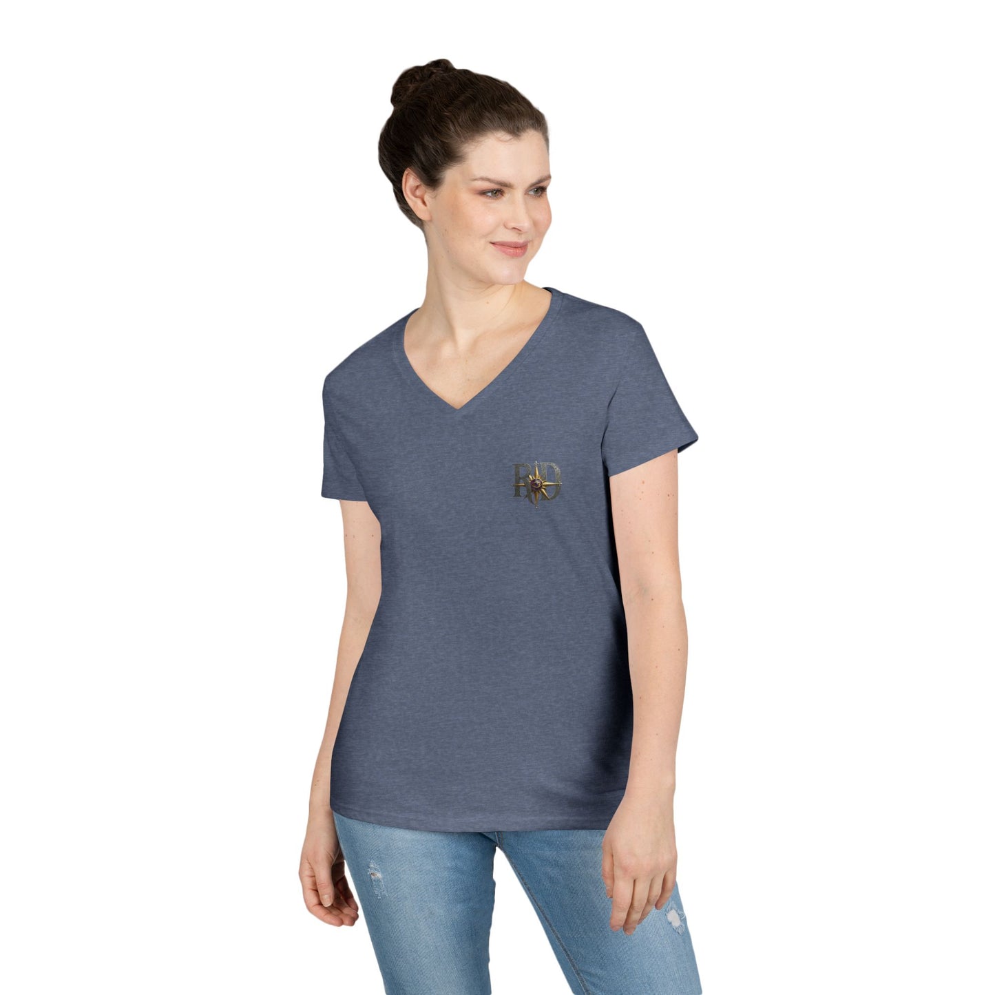 Reanne Dupris Compass  V-Neck Tee —