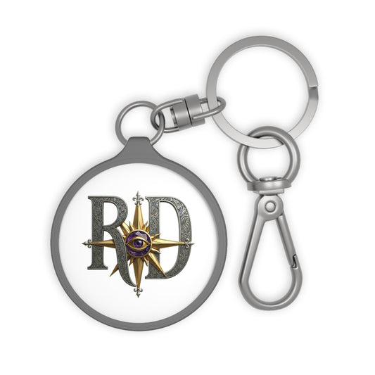 RD Compass Eye Keyring Tag — Mystical Nautical Keychain