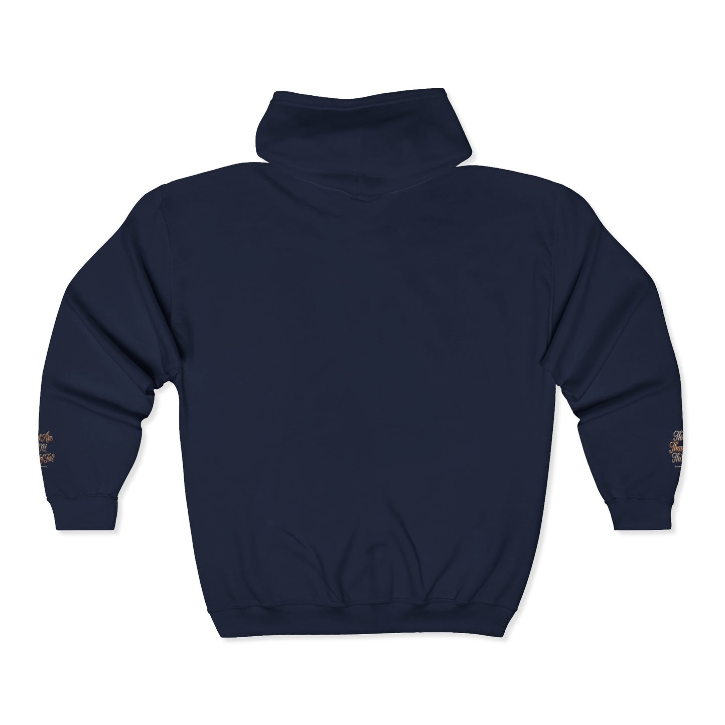 Reanne Dupris Embroidered with Three Thankful Things on sleeves Zip Hoodie —