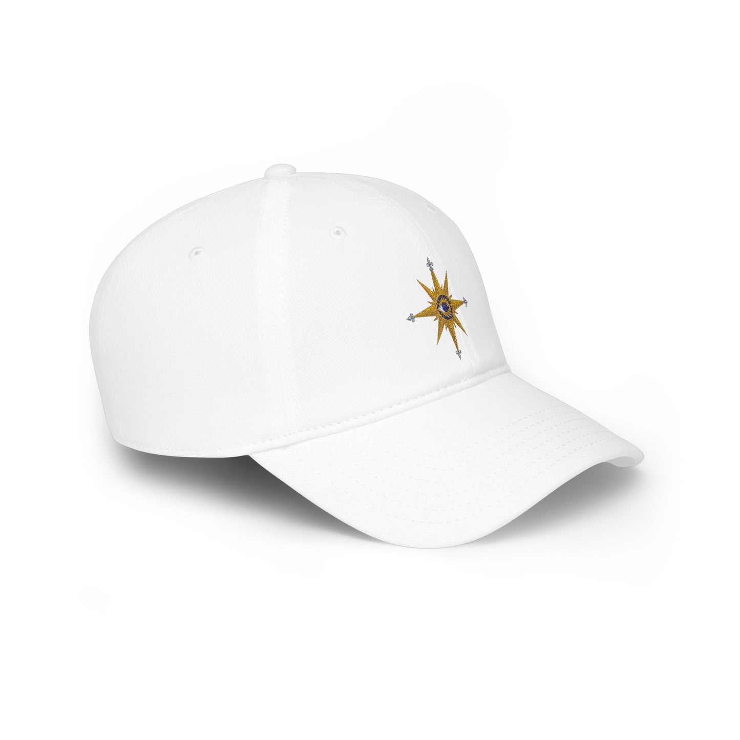 Reanne Dupris Compass Low Profile Cap — Golden Compass Rose Embroidered Hat