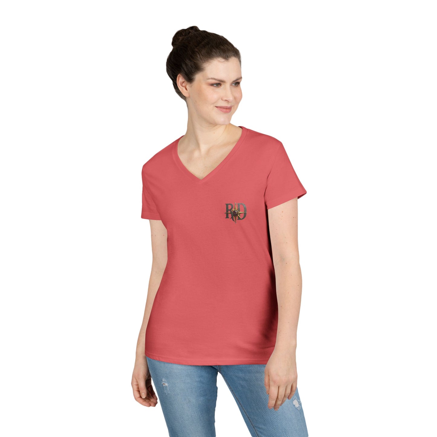 Reanne Dupris Compass  V-Neck Tee —